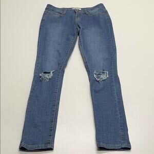 MIND CODE - 5 (Juniors) Skinny Distressed Jean
